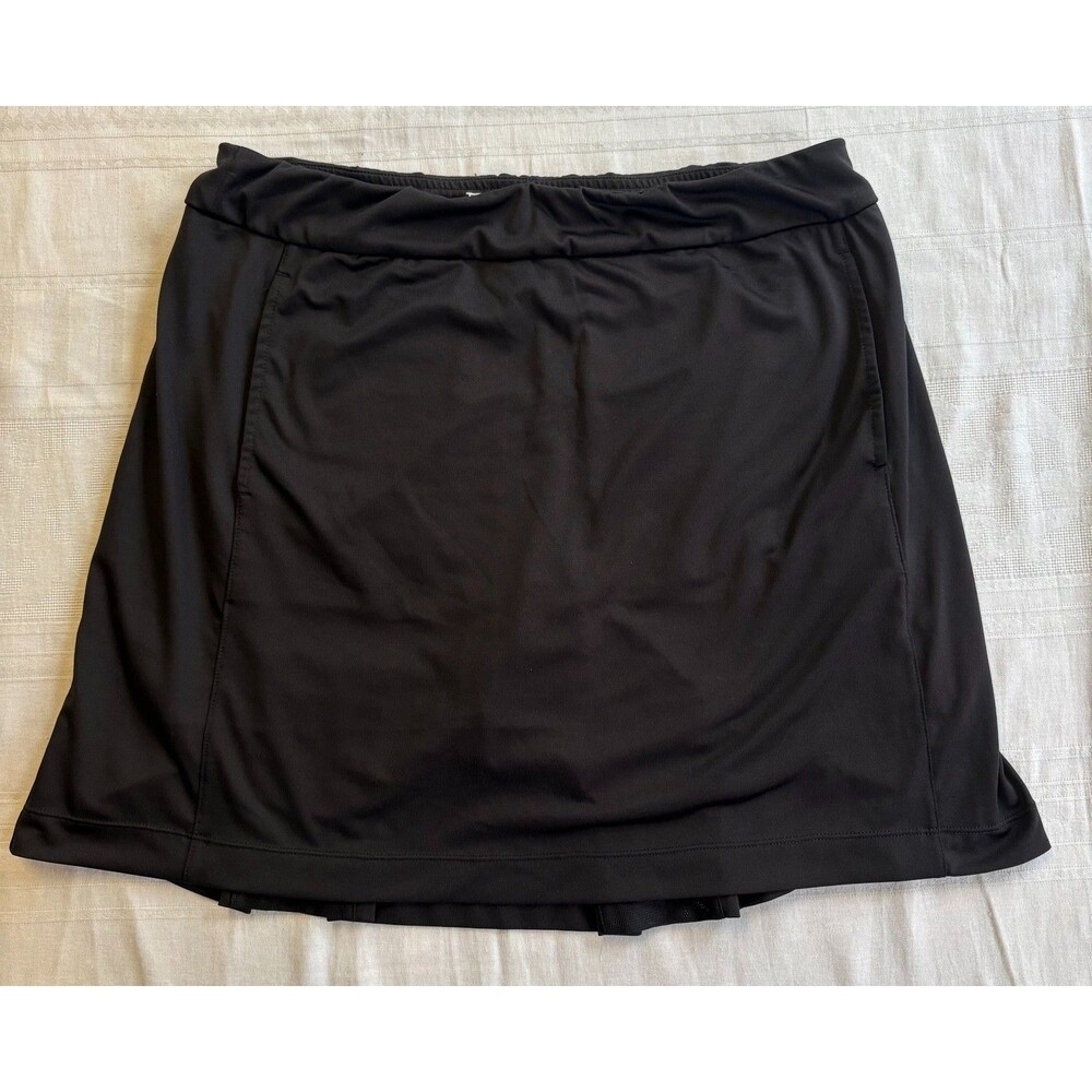 EP New York Women’s M Black Pleated Golf Tennis Skort Stretch Athletic Pockets